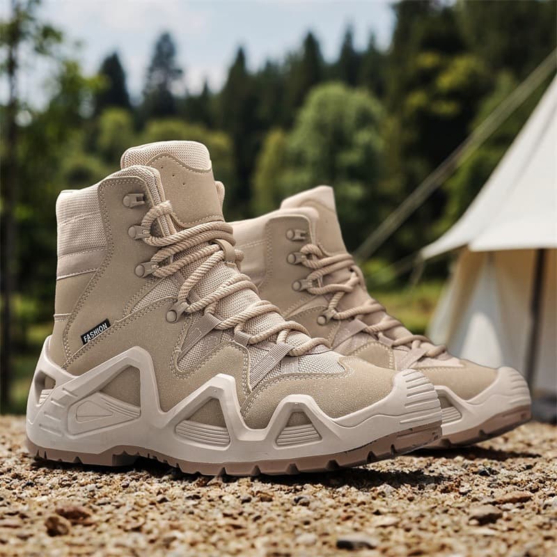 Cross-border Hot Spring Men's High-top Martin Boots Long Casual Tactical Boots Outdoor Combat Hiking Shoes Waterproof