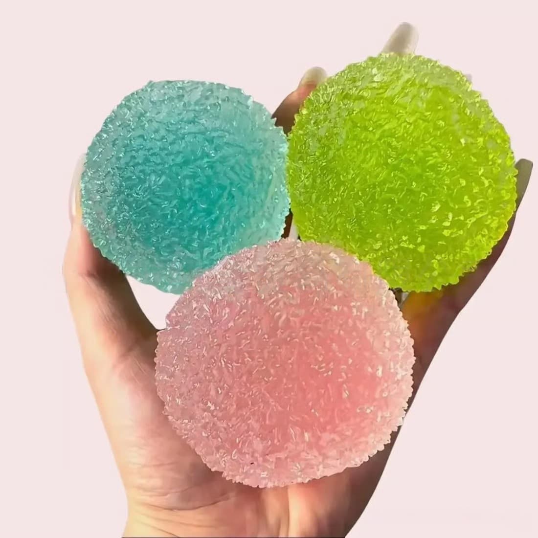 Cross-border Handcrafted Crystal Mochi Ball Squishy Toy