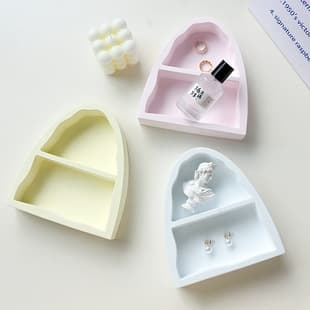 Creative Plaster Storage Tray for Photo Props, Jewelry Earring Ring Decoration Background Photography Props