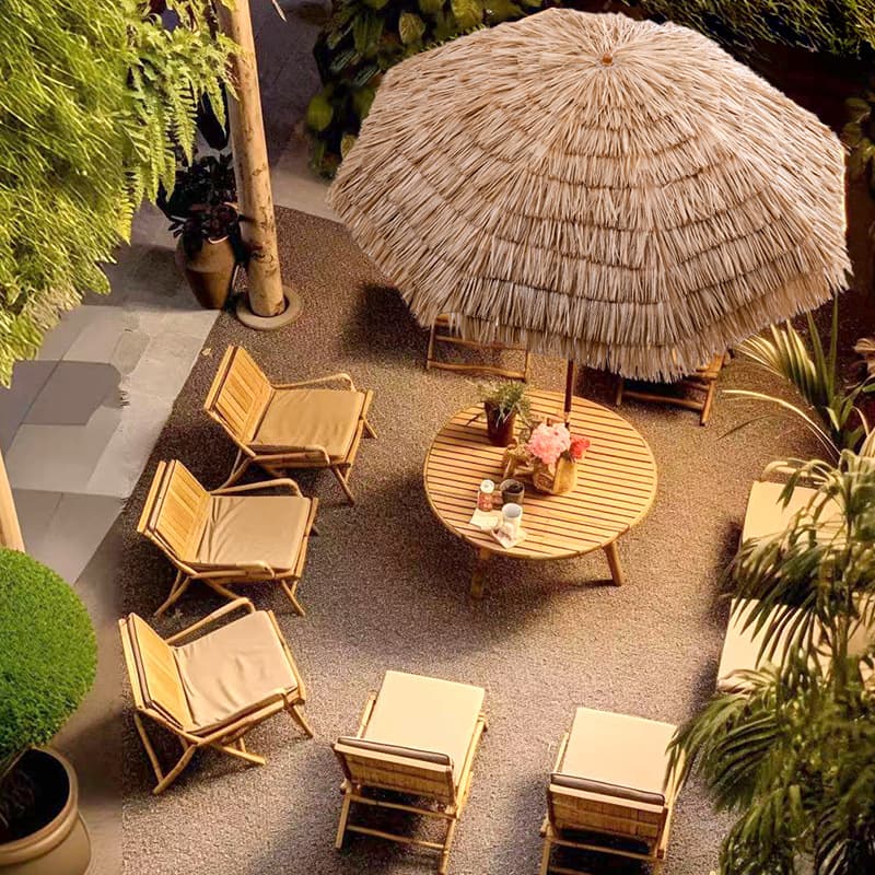 Straw Umbrella for Scenic Spots, Homestays, Farmhouses, Patio Outdoor Rain Umbrella, Thatched Roof Shade for Villa Gardens, Outdoor Leisure