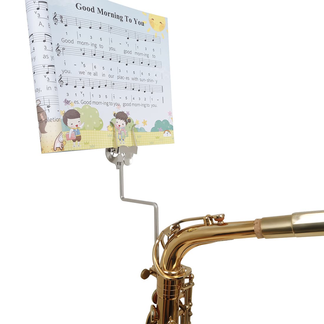 Portable Tenor Saxophone Stand Music Sheet Holder Slide Lock Small Stand Adjustable Marching Music Stand Iron Material