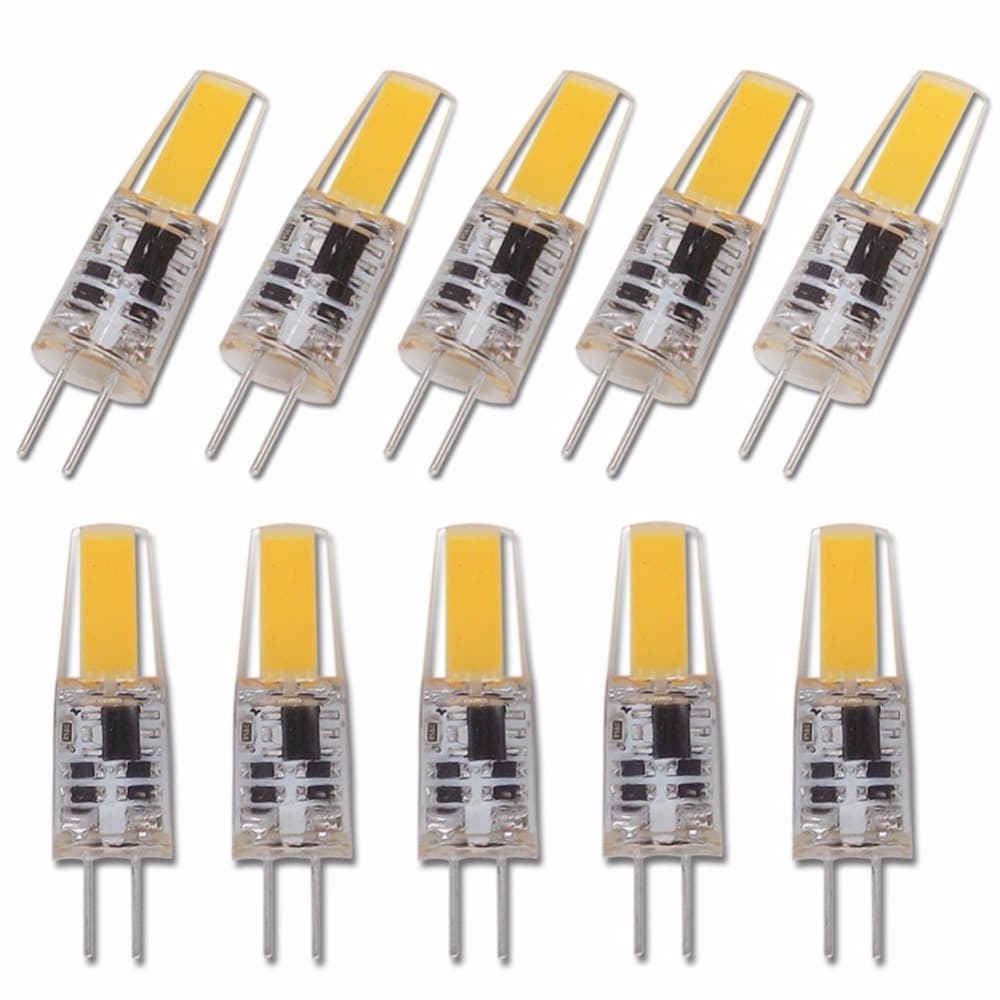 10PCS Dimmable Mini G4 LED COB Lamp 6W Bulb AC DC 12V 220V