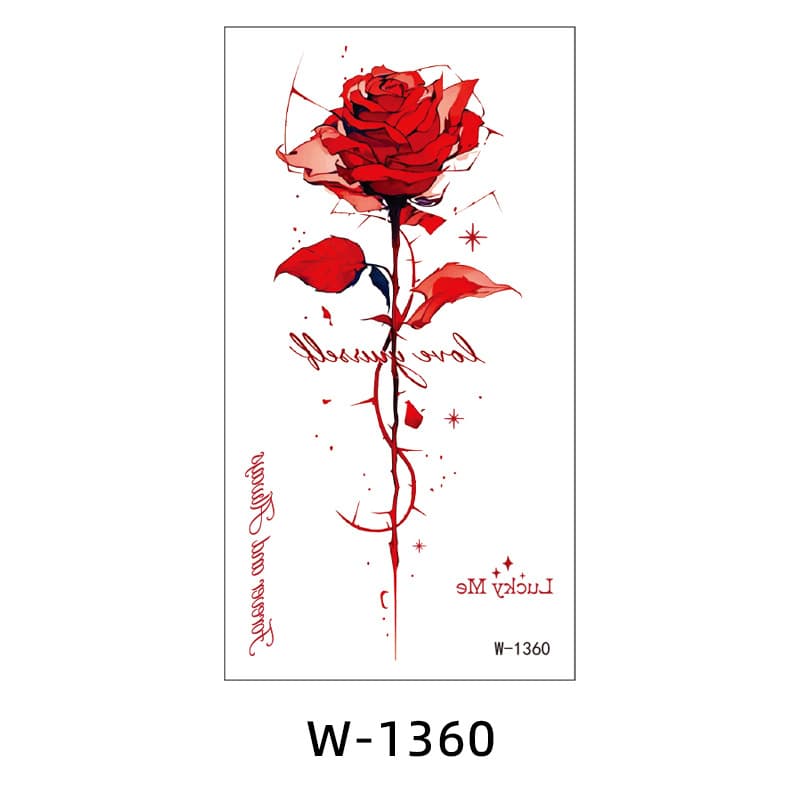 Zhengxiang Cross-border New Cartoon Tattoo Sticker Waterproof Valentine's Day Temporary Tattoo Sticker Cute Temporary Tattoo Amazon