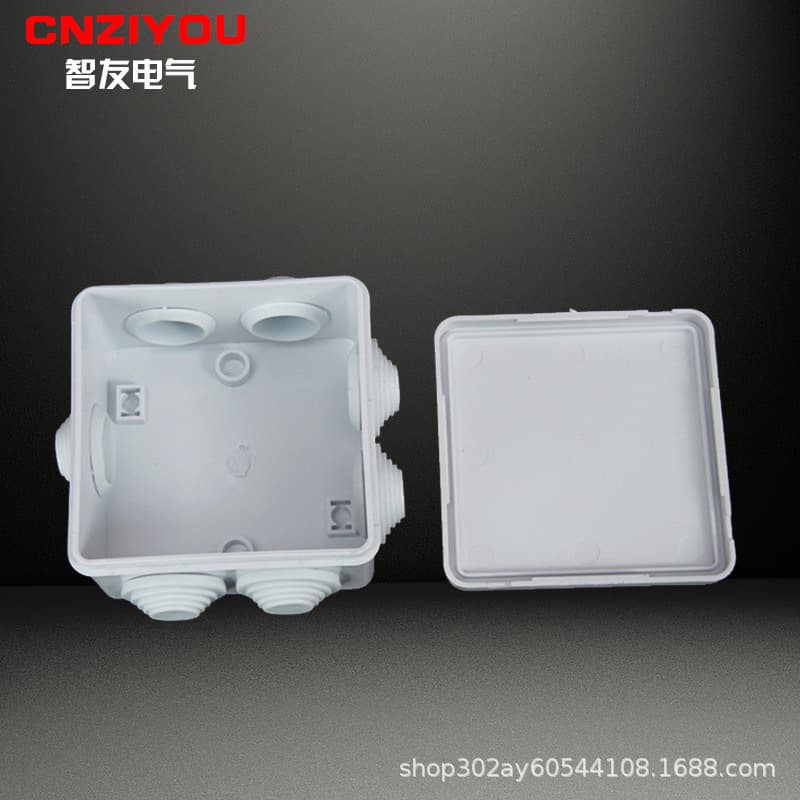 Factory Direct ABS Waterproof Junction Box 85x85x50mm, Wire Splitter Box, Terminal Box, Waterproof Box, Plastic