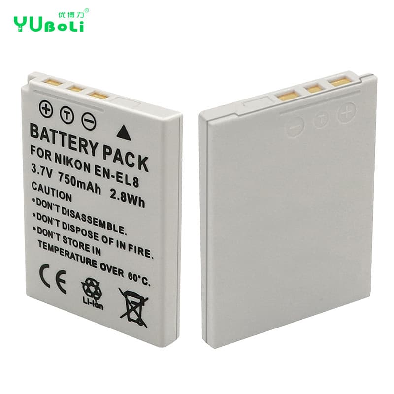 Factory stock battery for NIKON EN-EL8 digital camera Coolpix p1 p2 s1 s2
