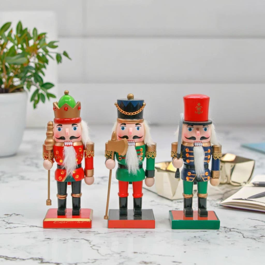Nutcracker Soldier 20CM Plump Christmas Ornament Decoration Wooden Nutcracker Soldier Wood