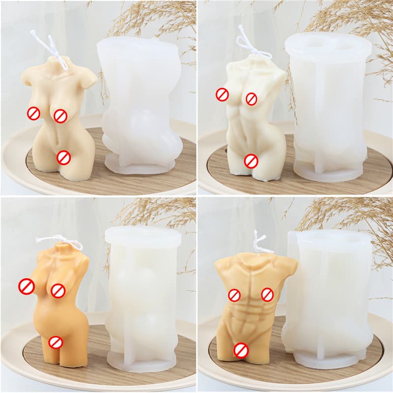 Cross-border classic pregnant woman human body silicone mold aromatherapy wax plaster men and women candle mold DIY handmade soap in stock