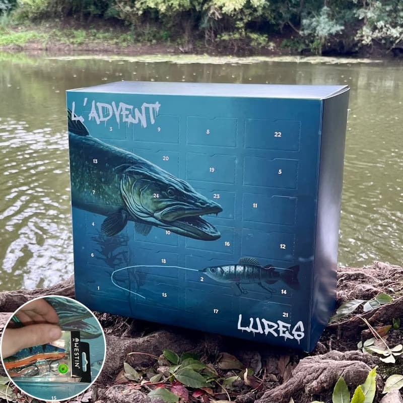 Cross-border New L'ADVENT'LURES 2024 Christmas Fishing Hook Blind Box Advent Calendar Creative Fishing Gift