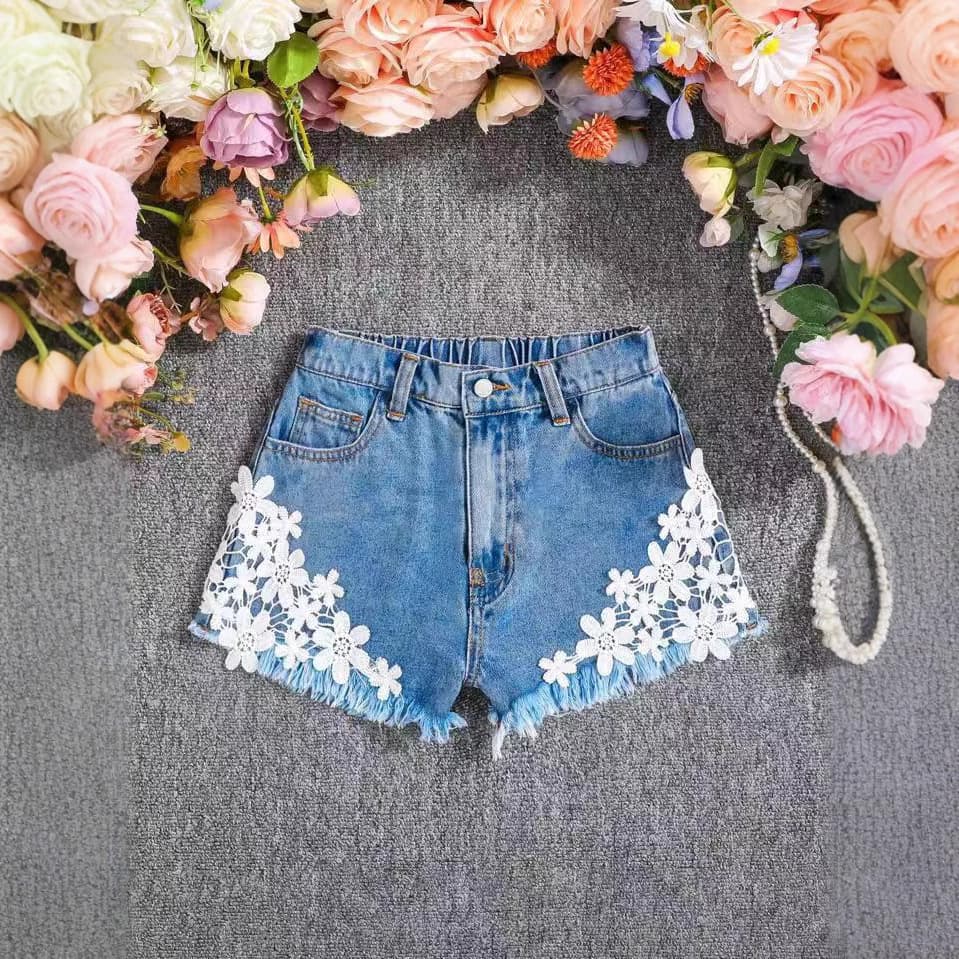 European and American Girl Denim Shorts, Amazon Toddler Solid Color Denim Shorts, Export Children Jeans Factory