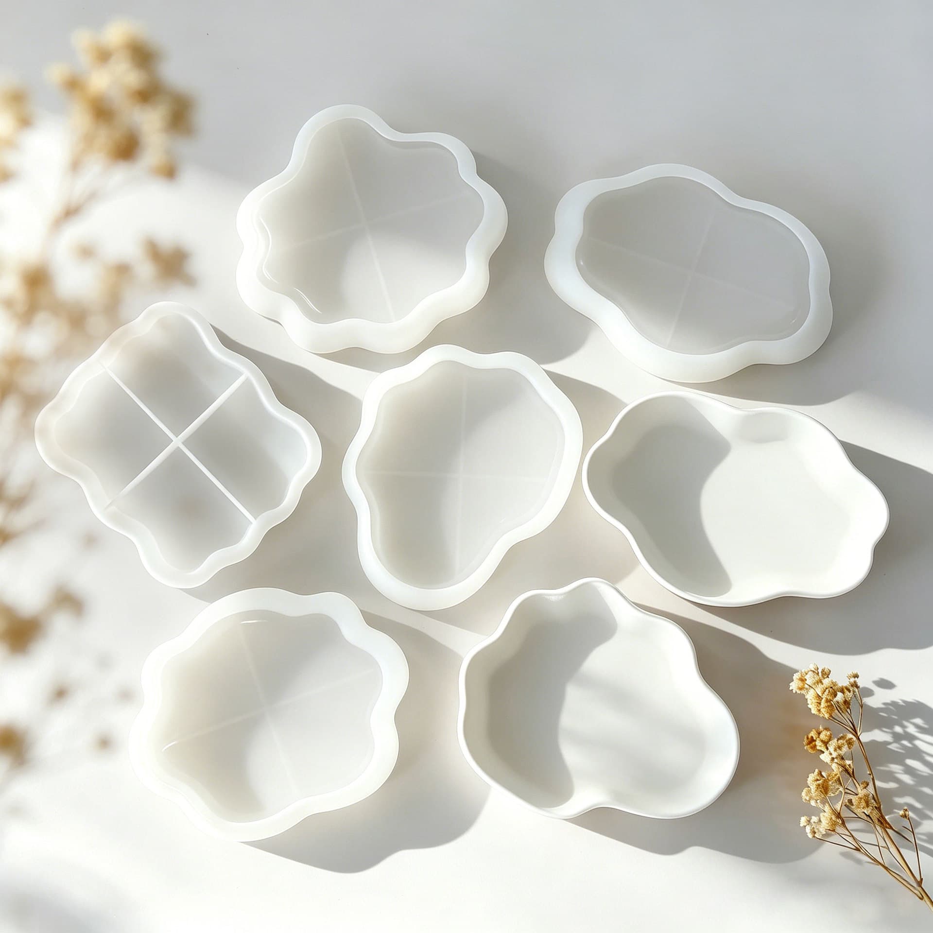 DIY Irregular Cloud Plaster Tray Silicone Mold Jewelry Storage Tray Epoxy Resin Decoration Coaster Silicone Mold