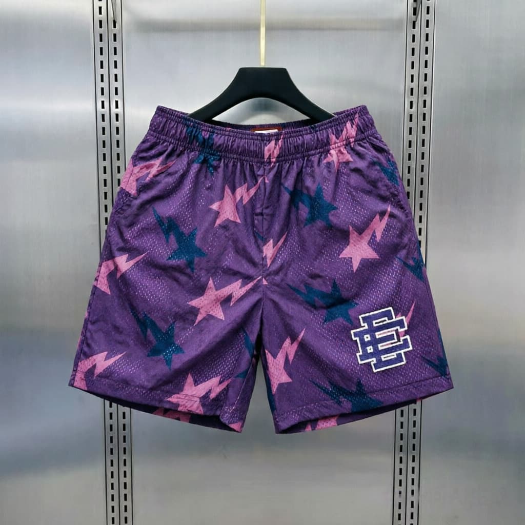 EE Print Shorts American Trendy Brand Ericemanuel Casual Sports Breathable Mesh Shorts for Men's Export