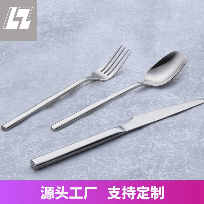 201 Stainless Steel Spoon Mirror Finish Western Cutlery Set Knife Fork Spoon Coffee Spoon 3-Piece Gift Set with Tax