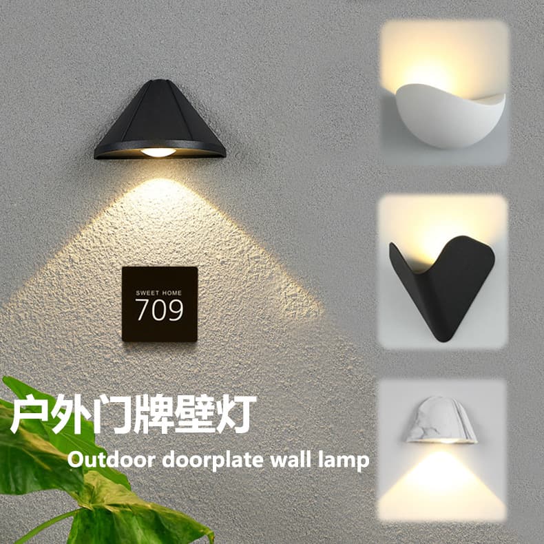 Villa courtyard LED lighting shop entrance door sign wall lamp outdoor waterproof hotel aisle bedroom bedside lamp