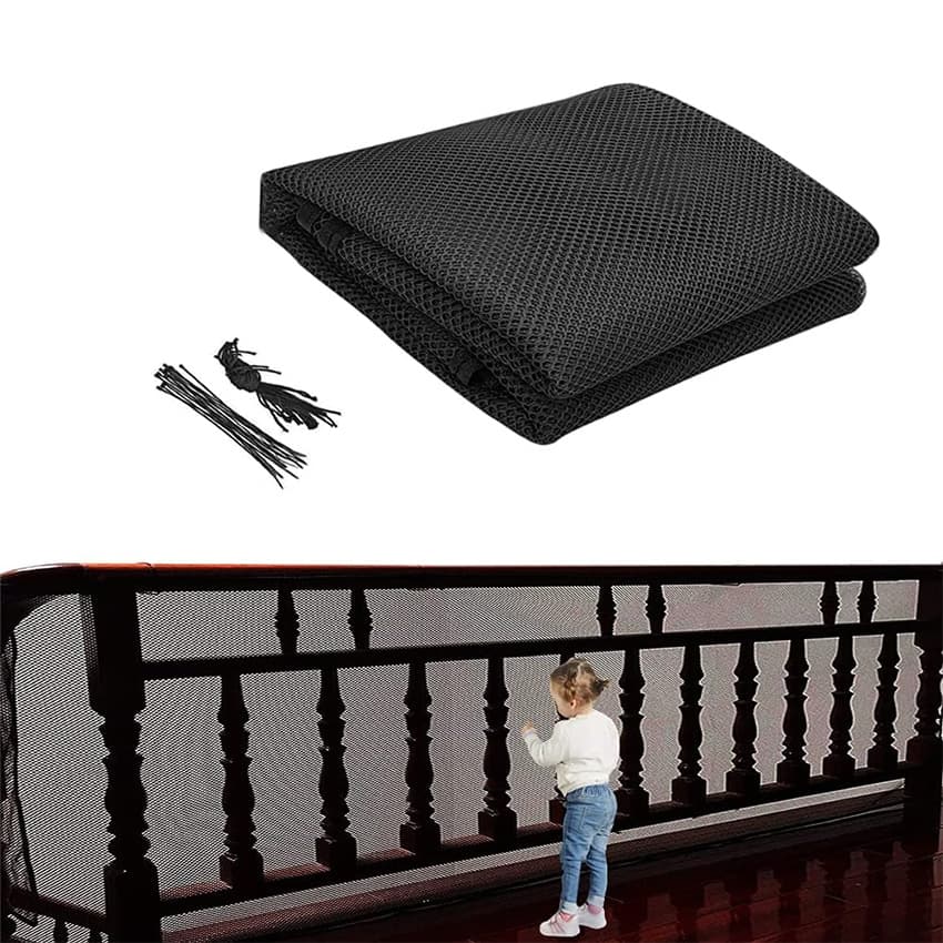Stair Safety Net Barrier Child Safety Net Balcony Protection Net Anti-Fall Cat Proof Stair Net