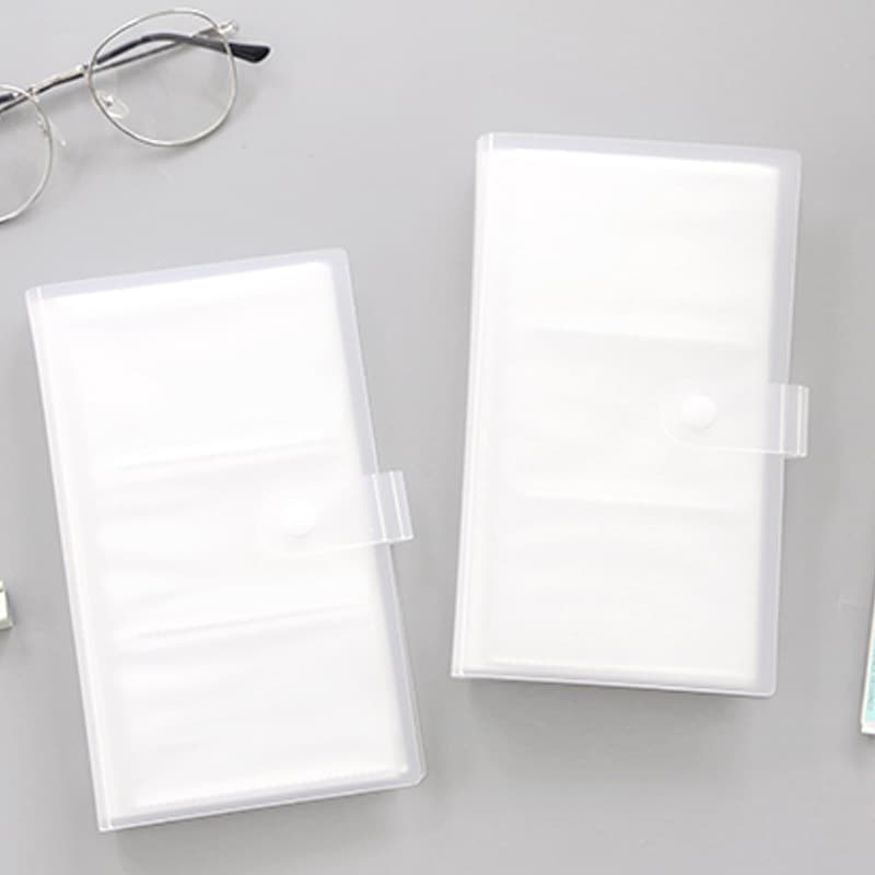 3-inch Storage Album for Students, Train Ticket Card Collection Book, Minimalist Business Card Holder, Portable Transparent Card Case