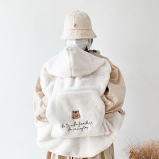 Korean Same Style Embroidery Bear Baby Carrier Blanket Windproof Stroller Warm Blanket Portable Cover Blanket