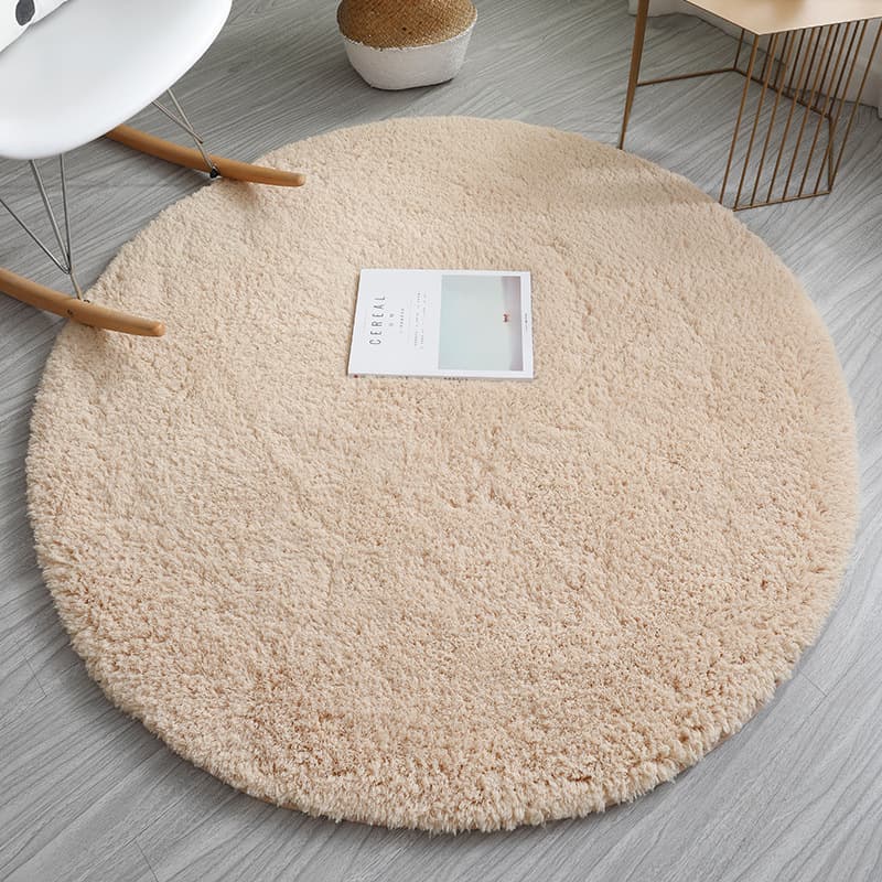 round Lamb Velvet Carpet Seat Cushion Hammock Chair Pad Computer Chair Mat Bedroom Bedside Girl Heart Blanket Floor Mat