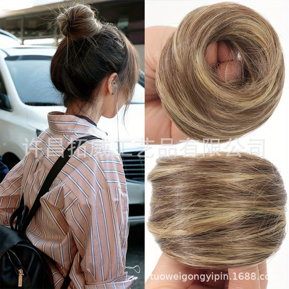 Wig Bun Natural Hairpiece Hair Accessory Fluffy Ancient Style Hair Bun Lazy Bun Maker Synthetic Fiber Bun