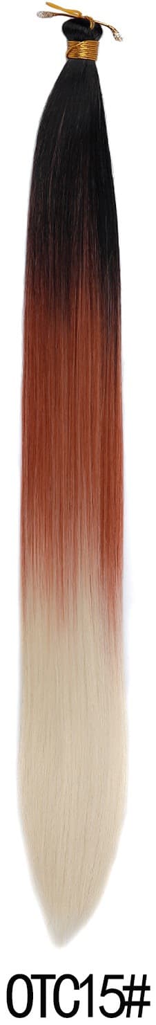 Wholesale Bone Straight Bulk Hair 24 inch Synthetic Hair Wefts Braiding Hair