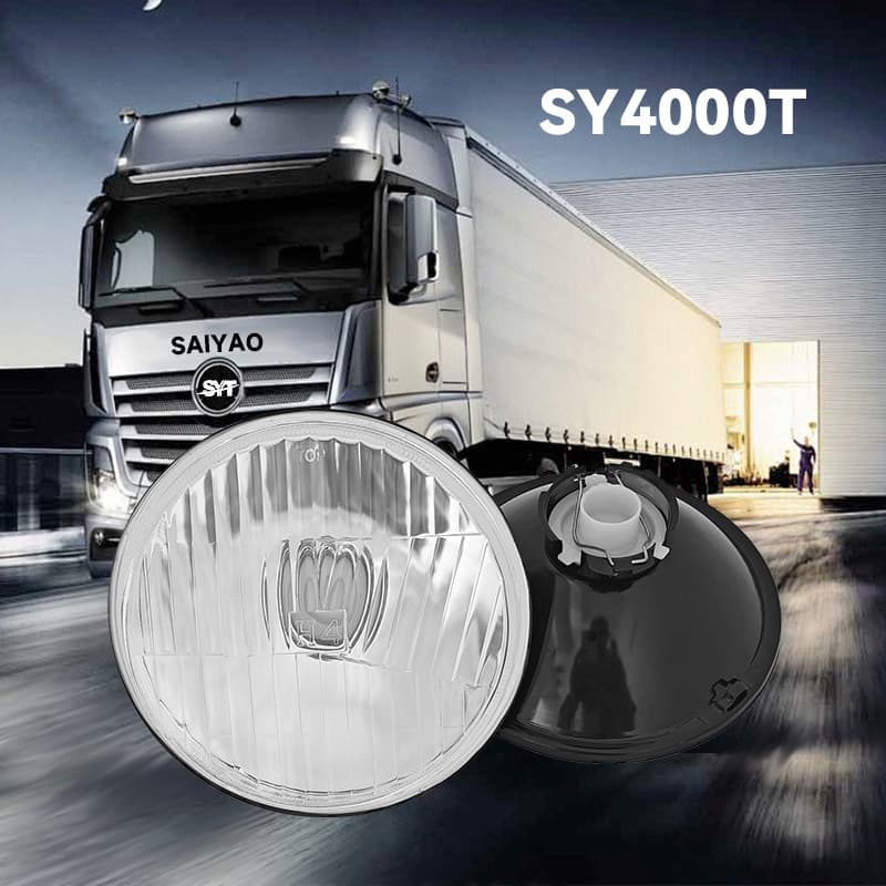 SY4000T 5.75-inch Round Semi-Sealed Beam Headlight 5-inch Round Light Modified Headlight H4 High Beam Headlight