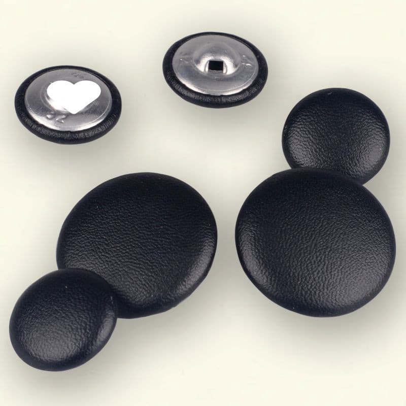 Leather Jacket Buttons, Covered Buttons, Hand-Sewn Large Buttons, Round Versatile Black Coat/Sofa Decoration Manufacturer