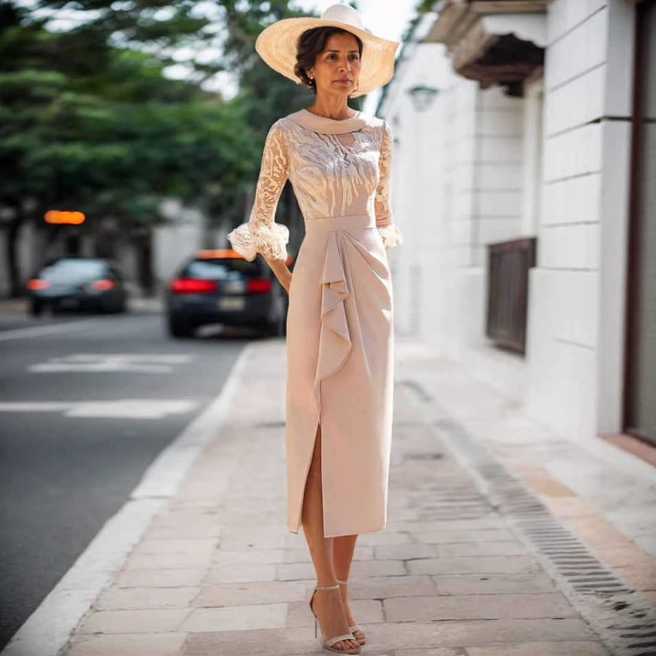 Beige Chinese-Style Cheongsam Evening Dress, Light Luxury Niche High-End, Suitable for Everyday Wear, Elegant Fishtail Graduation Host Dress for Women