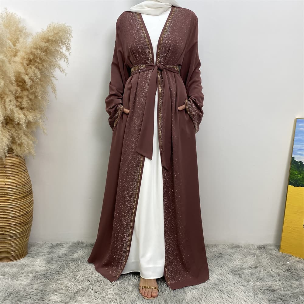 Cross-border fashion aliexpress ebay amazon hot selling rhinestone lace up cardigan robe 2010