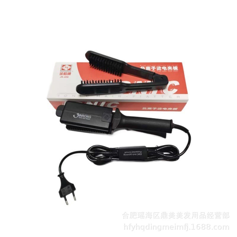 Hair Straightening Flat Iron for Salon, Negative Ionic Non-Damaging Straightening and Curling 2-in-1 Flat Iron for Hair