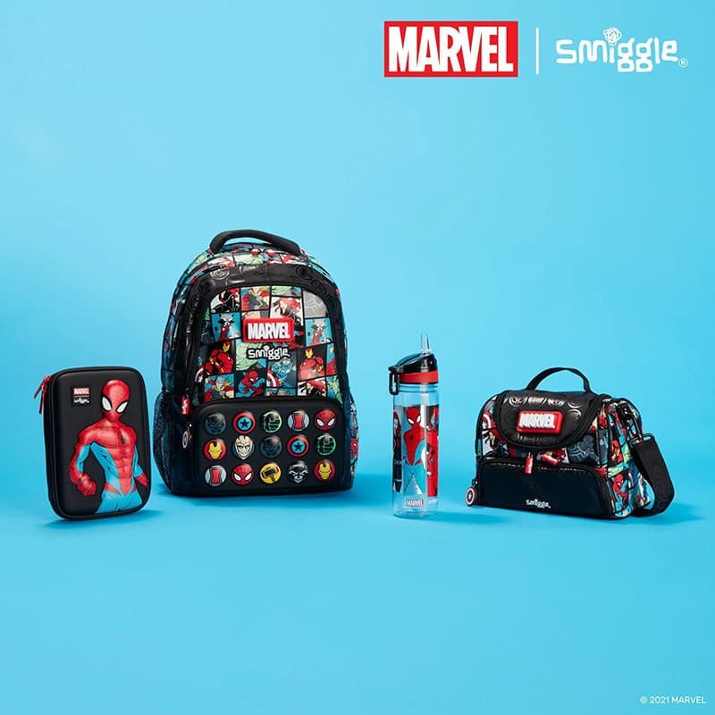 Australian Smiggle Backpack Lightweight Comfortable Cute Marvel Spider-Man Set for Primary School Students