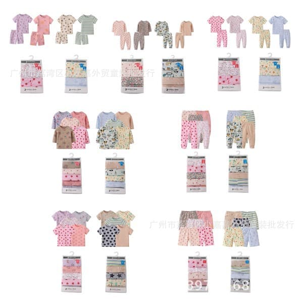 Baby clothing carter's Iove new carter's love long T trousers long ha short T shorts short ha 345 pieces bag for men and women 2