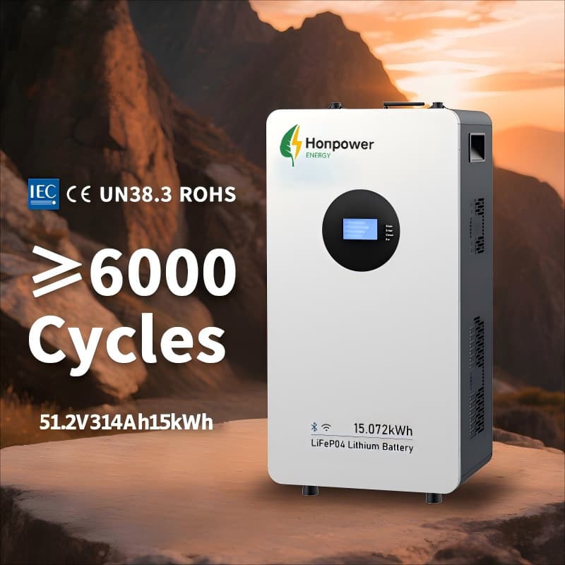 Factory Price 15kWh Residential Energy Storage Lithium Battery, Supports Parallel Connection of Up to 16 Units, Home-Use LiFePO4 Battery for Export