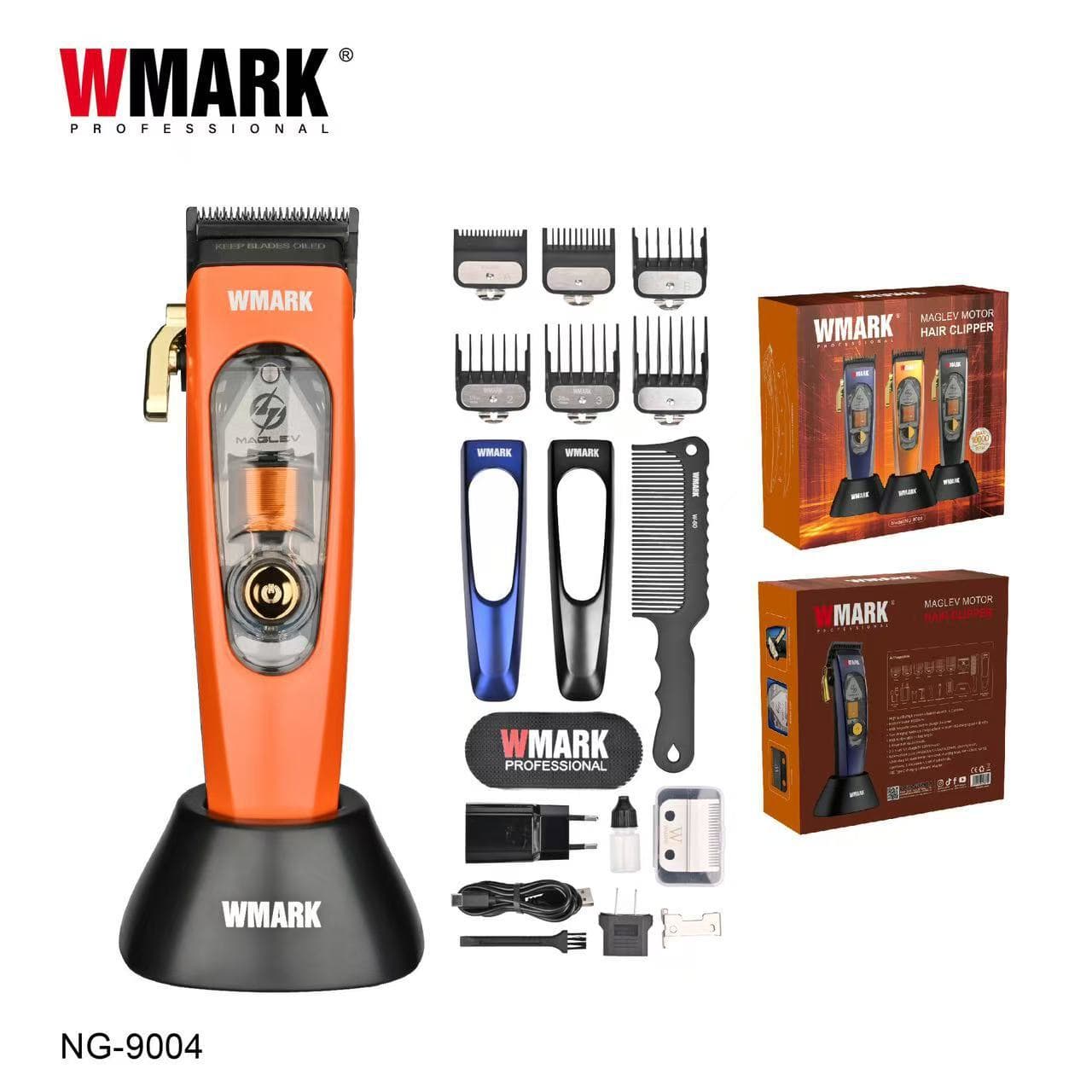 WMARK magnetic levitation hair clipper NG-9004B professional hair clipper DLC head LCD digital display cross-border model