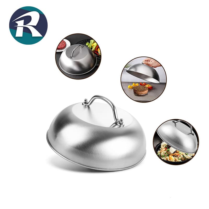 Daily Use Kitchen Dining Utensils / Pot Lid - Elegant Design Suitable For Various Pots - Stainless Steel Material