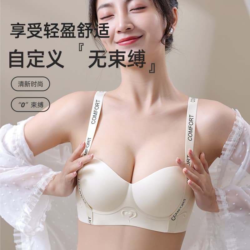 Factory Direct Cross-border E-commerce Southeast Asia Vietnam Thailand Ladies Seamless Bra, Comfortable Push-up Side Control Bra