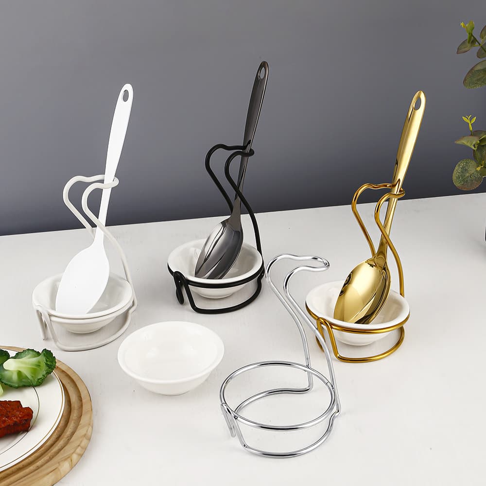 New high-end stainless steel extended and thickened restaurant hotel buffet serving spoon public serving serving spoon holder
