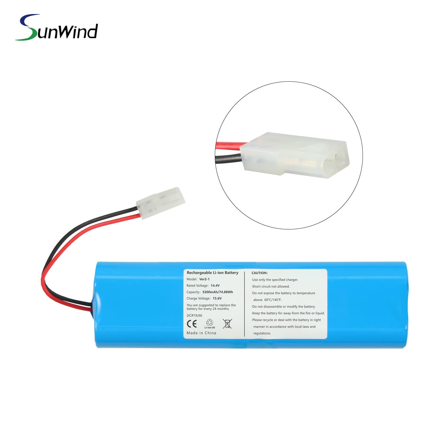 Suitable for factory direct Tefal-Ver2-1 18650 5200mAh sweeper replacement battery