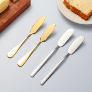 Cross-border 304 Stainless Steel Butter Knife Butter Spreader Knife Jam Spreader Bread Cheese Knife Western Dessert Knife