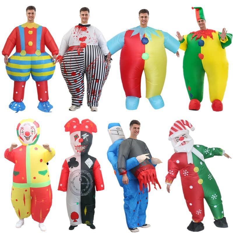 Cross-Border Amazon Halloween Carnival Cartoon Character Costumes Funny Props Clown Inflatable Costumes Performance Costumes