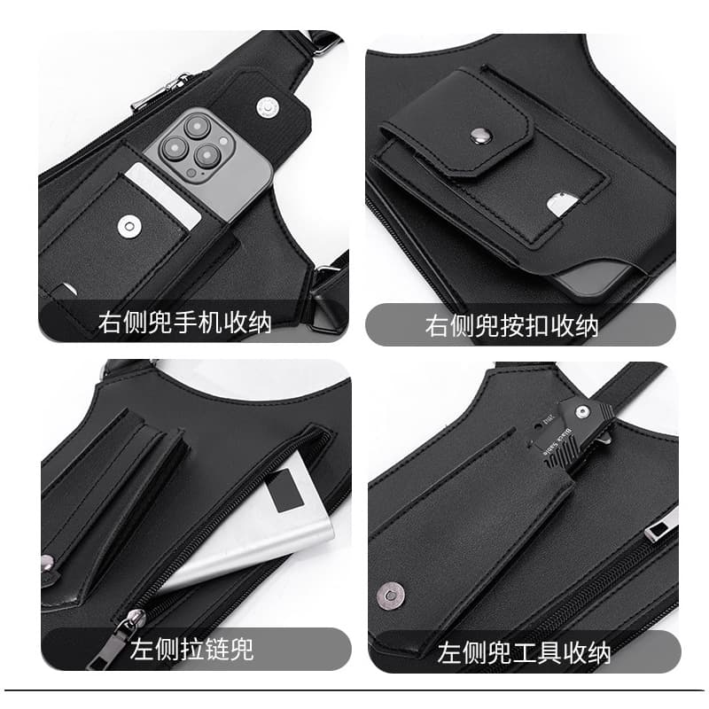 Men's Crossbody Bag Vintage Shoulder Bag Multifunctional Sling Bag Outdoor Phone Bag for Men and Women