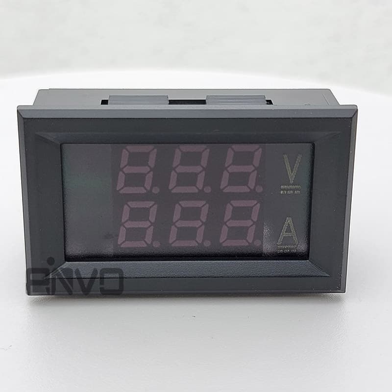 10A/50A/100A DC 0-100V LED Dual Three-Digit Display Digital Tube Voltage and Current Meter Head with Fine Adjustment