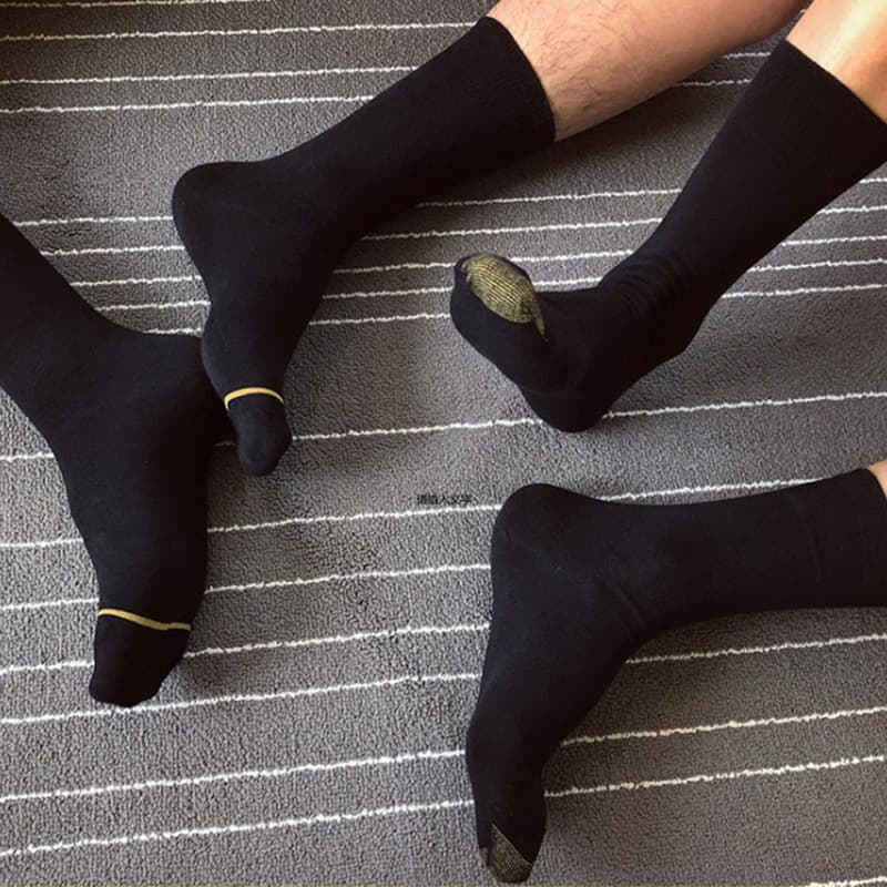 Wholesale men's formal socks gold toe line mid-tube business cotton socks suit socks casual long socks business casual