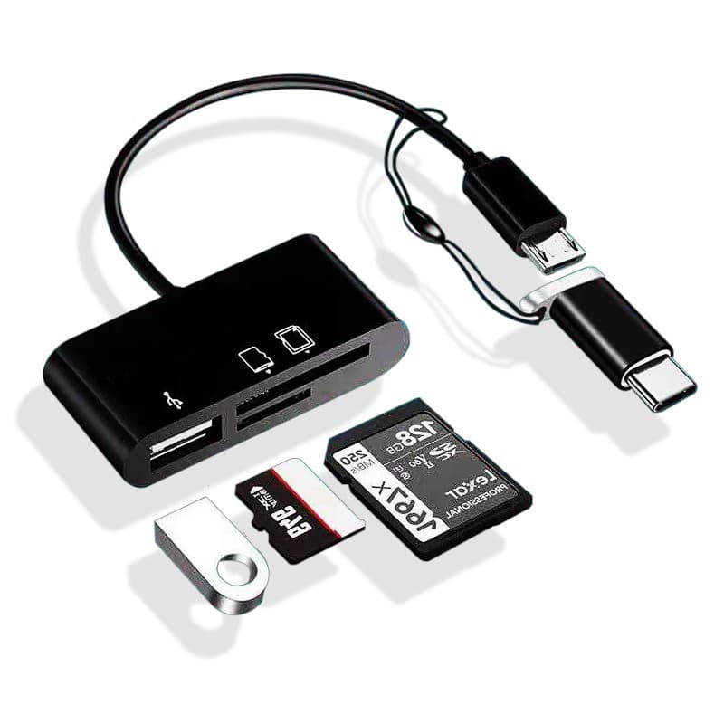 Yushuo High-Speed Multi-Function Type-C/USB Card Reader for Phone and Computer, TF/SD Card OTG Card Reader