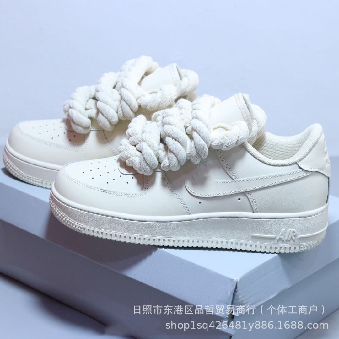 Cross-border wholesale AF1 thick rope lace board shoes women's sports shoes Air Force 1 limited casual men's trendy shoes
