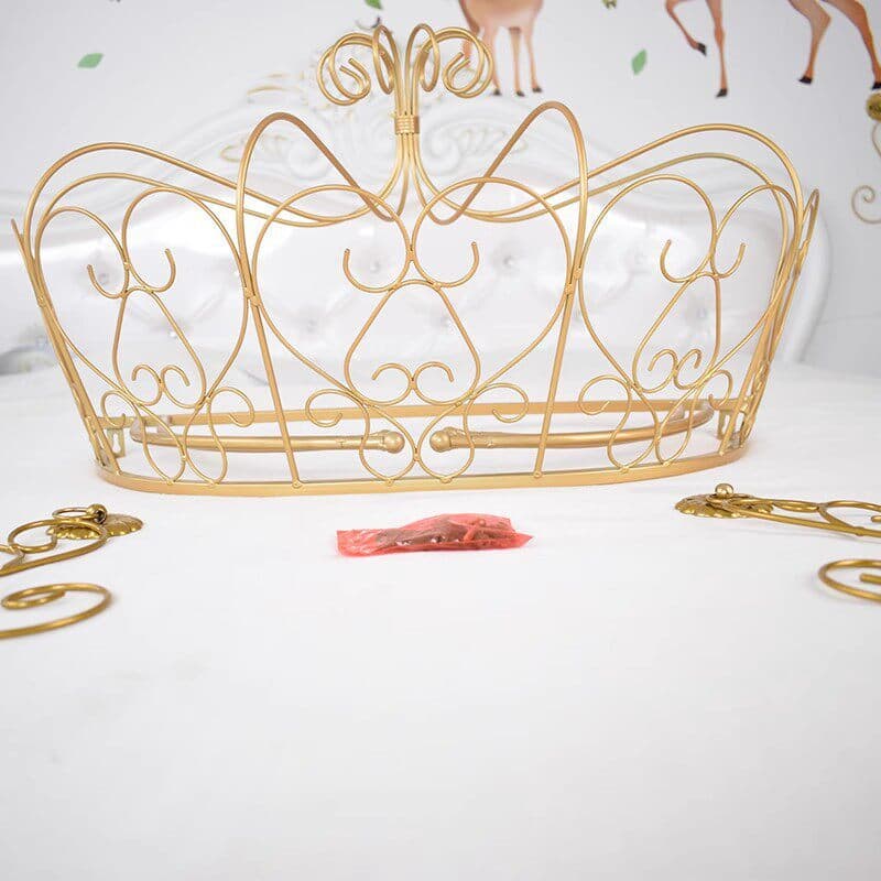 Princess Style Canopy Mosquito Net Bed Curtain, Pink, Dreamy and Cute for Girls, 1.5m Crown Frame, 1.8m Bed