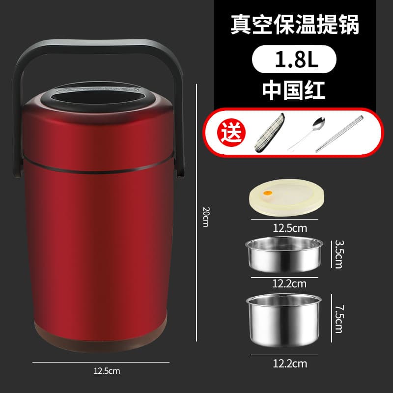 304 Stainless Steel Insulated Lunch Box Multi-Layer Bento Box Food Container for Office Workers Students Portable Thermal Lunch Bucket