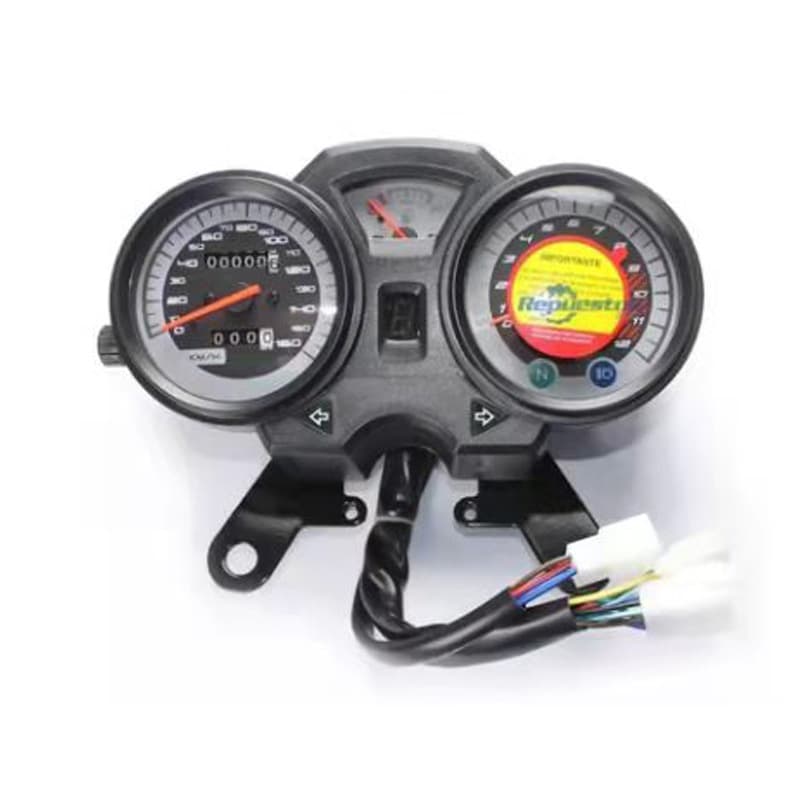 General-purpose export modified CG125/150 motorcycle electric-to-mechanical pointer gauges: speedometer and tachometer.