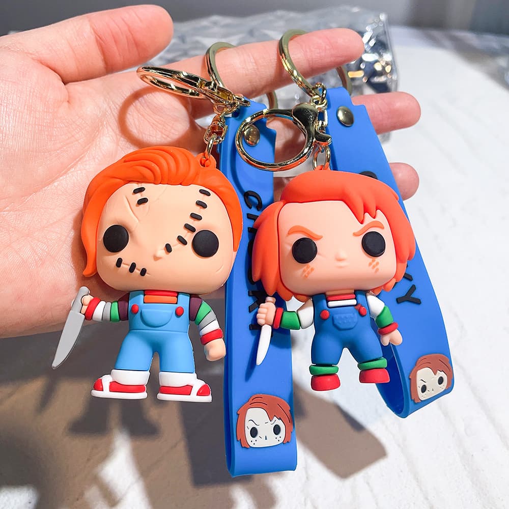 Ghost doll killer keychain ghost doll bride doll clown soul keychain Halloween keychain pendant