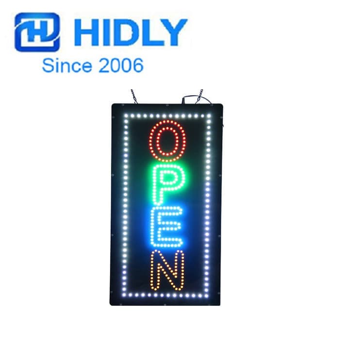 Dongguan LED open sign luminous character signboard vertical luminous character LED signboard