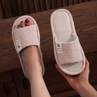 Shein Cross-Border Labeled Slipper Style Home Household Couple Non-Slip Summer Linen Slippers Guest Special Men and Women Shoes