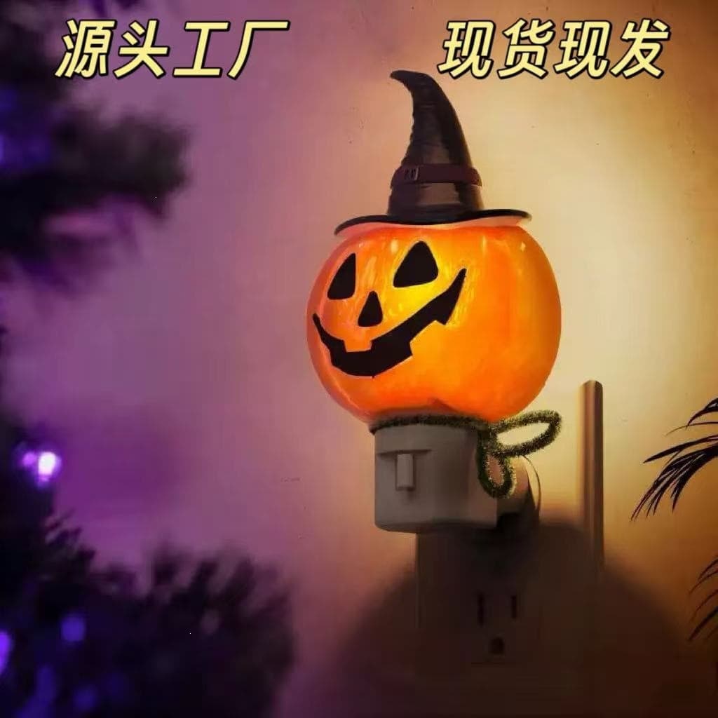 Halloween Creative New Decoration Prop Ornament LED Handheld Pumpkin Lantern Luminous Halloween Decoration
